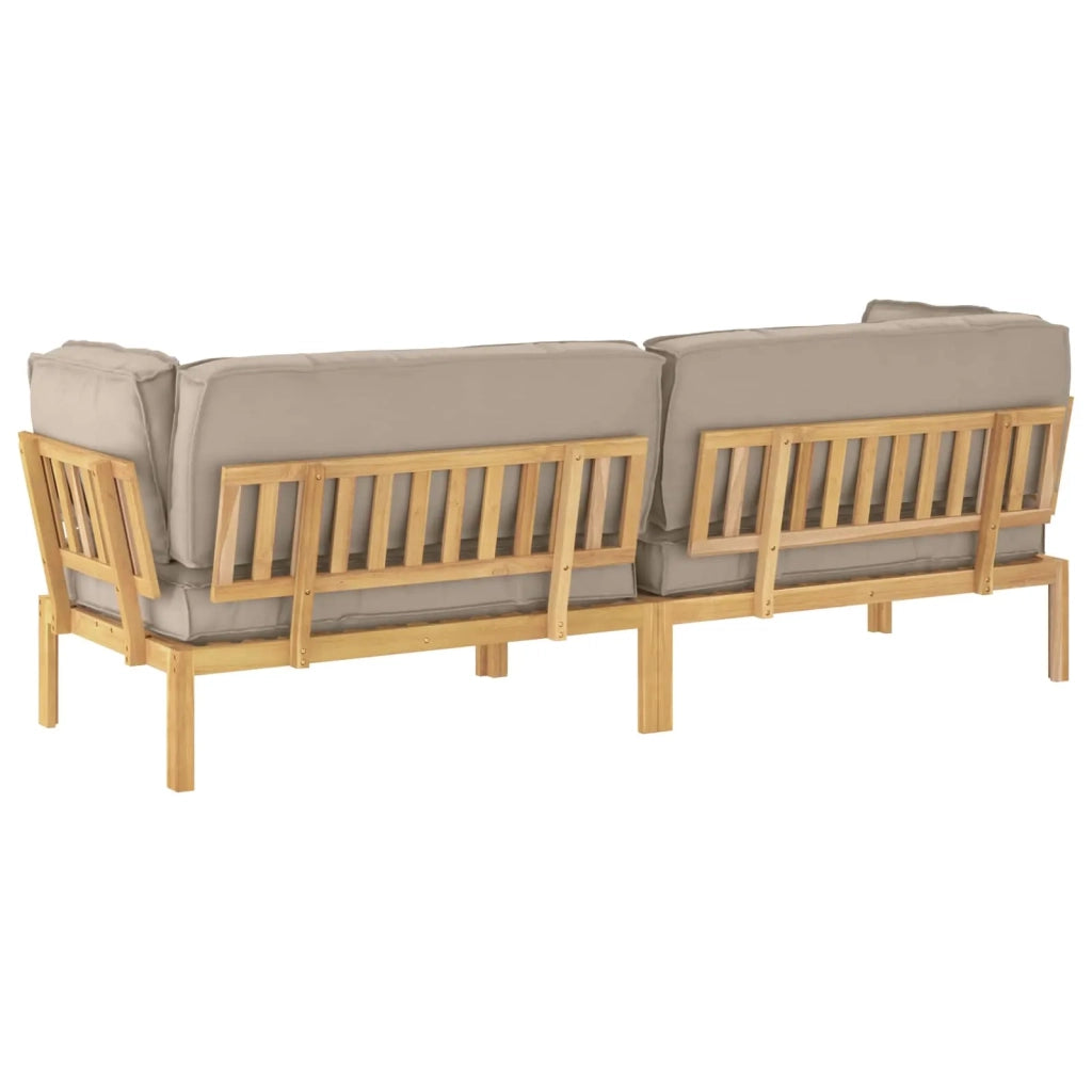 Set di divani con cuscino 2 pcs Talpa Legno di Acacia Massello 3418359