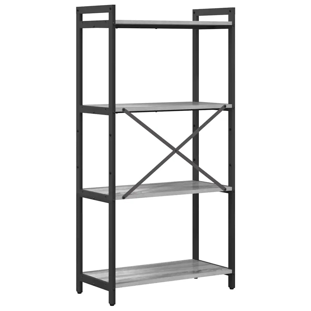 vidaXL Libreria Grigio sonoma 60 x 30 x 118 cm Legno multistrato