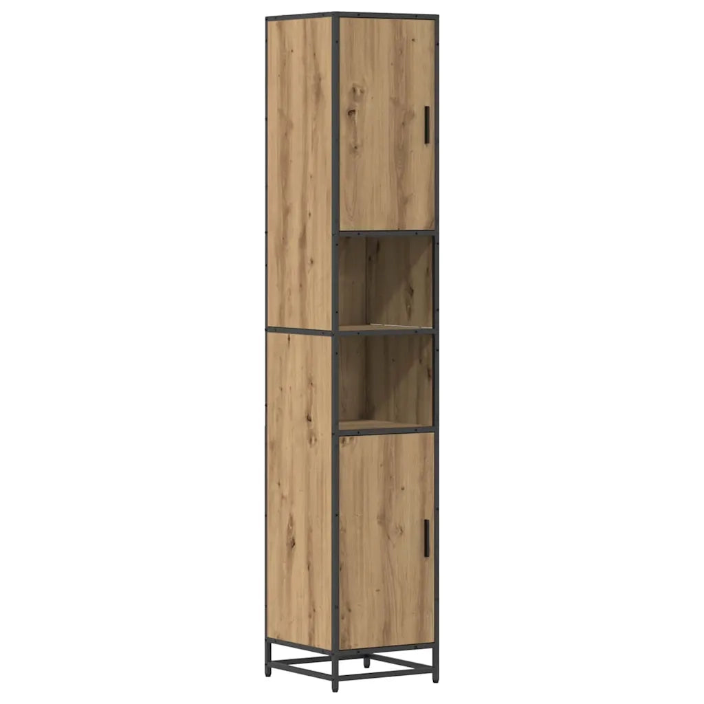 Set di mobili per il bagno con porta 3 pcs Rovere artigianale