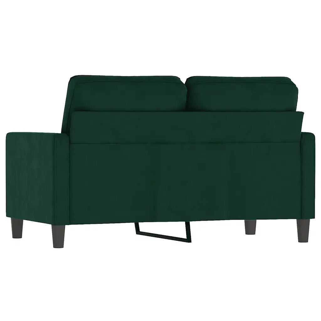 Divano a 2 Posti-Sofa 2 Posti Verde Scuro 120 cm in Velluto 164925