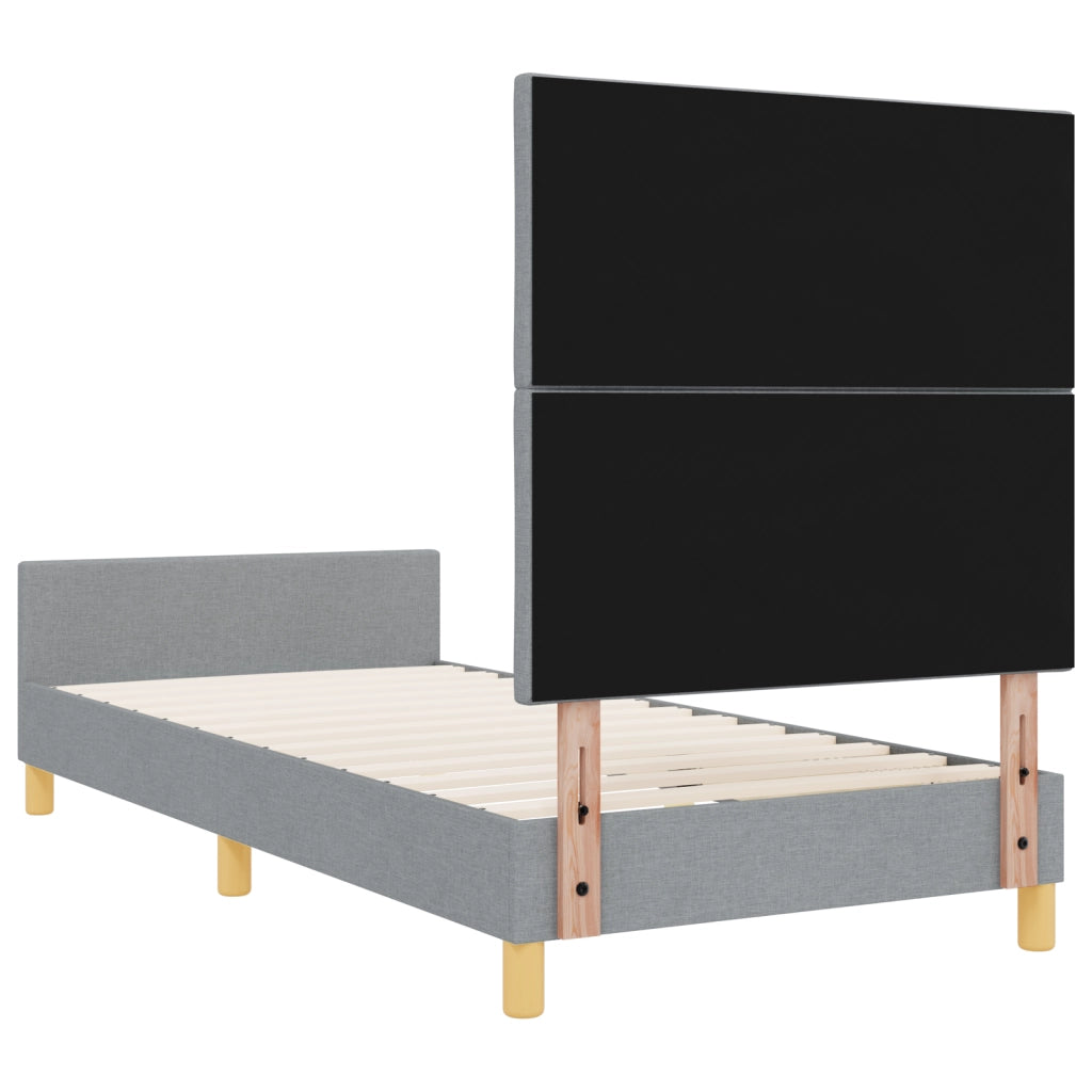 Struttura Letto  Grigio chiaro 100x200 cm Tessuto