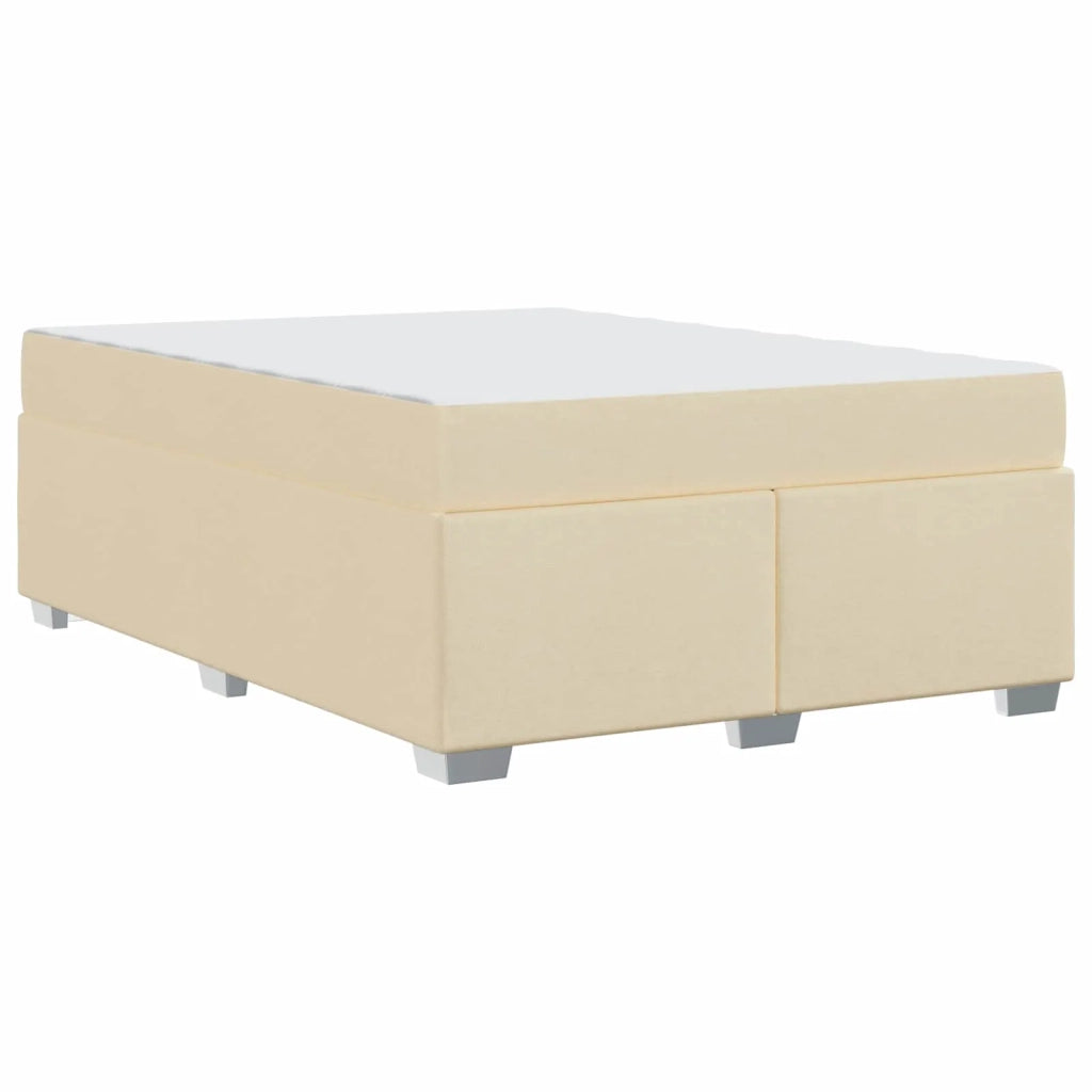 Struttura del letto con materasso Crema 160 x 200 cm Tessuto 3399199
