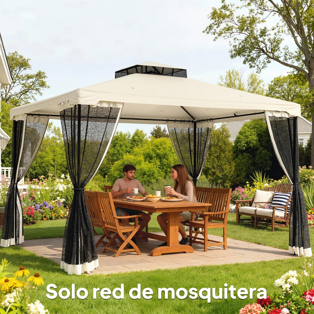 Pannelli Laterali per Carpa da Giardino ¨C zephmum ¨C Grigio 3.4x2 cm