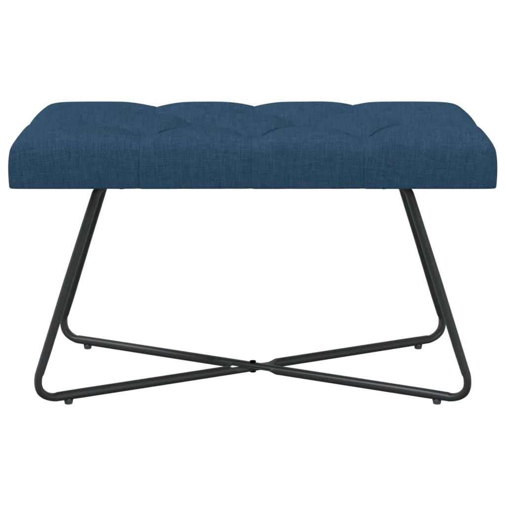 Panchina con bottoni imbottiti Blu 80 x 40 x 46 cm Tessuto 42038365