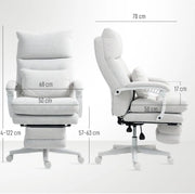 Sedia da ufficio ergonomica con poggiapiedi reclinabile