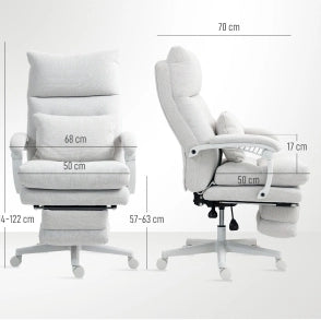 Sedia da ufficio ergonomica con poggiapiedi reclinabile