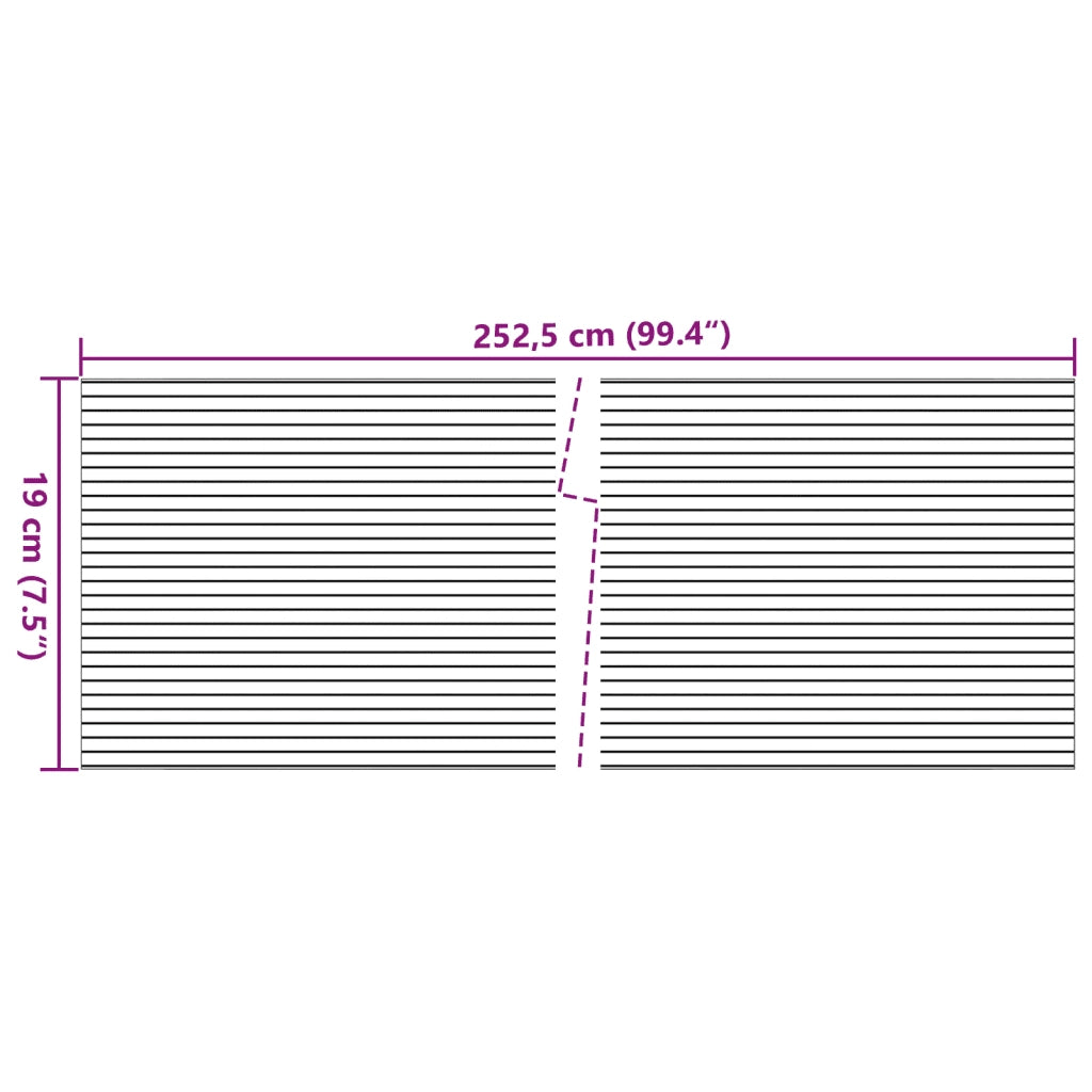 Schermi Privacy da Giardino 10 pz Grigio Chiaro 252,5x19 cm PVC