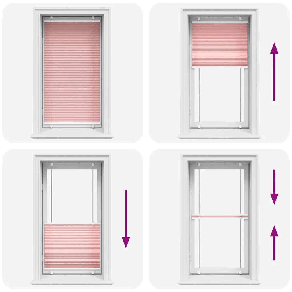 Tenda Plissettata Rosa 70x100 cm Larghezza Tessuto 69,4 cm 4015426