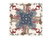 Tovaglia Centrotavola Centrino Tavolo Fantasie Natalizie Cinigliato Piazzato Made Italy - 90x90 - Lanterna
