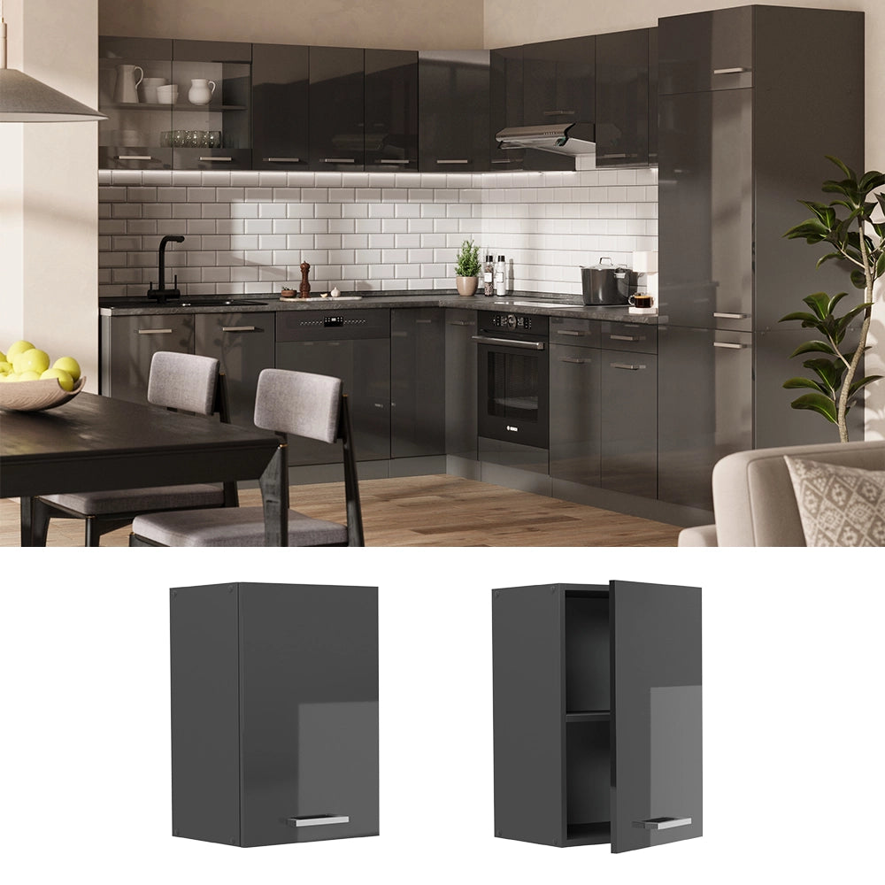Vicco Pensile da cucina Antracite lucido 40 cm