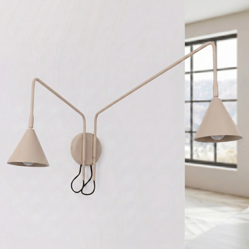 Applique NOX 2 taupe con interruttore