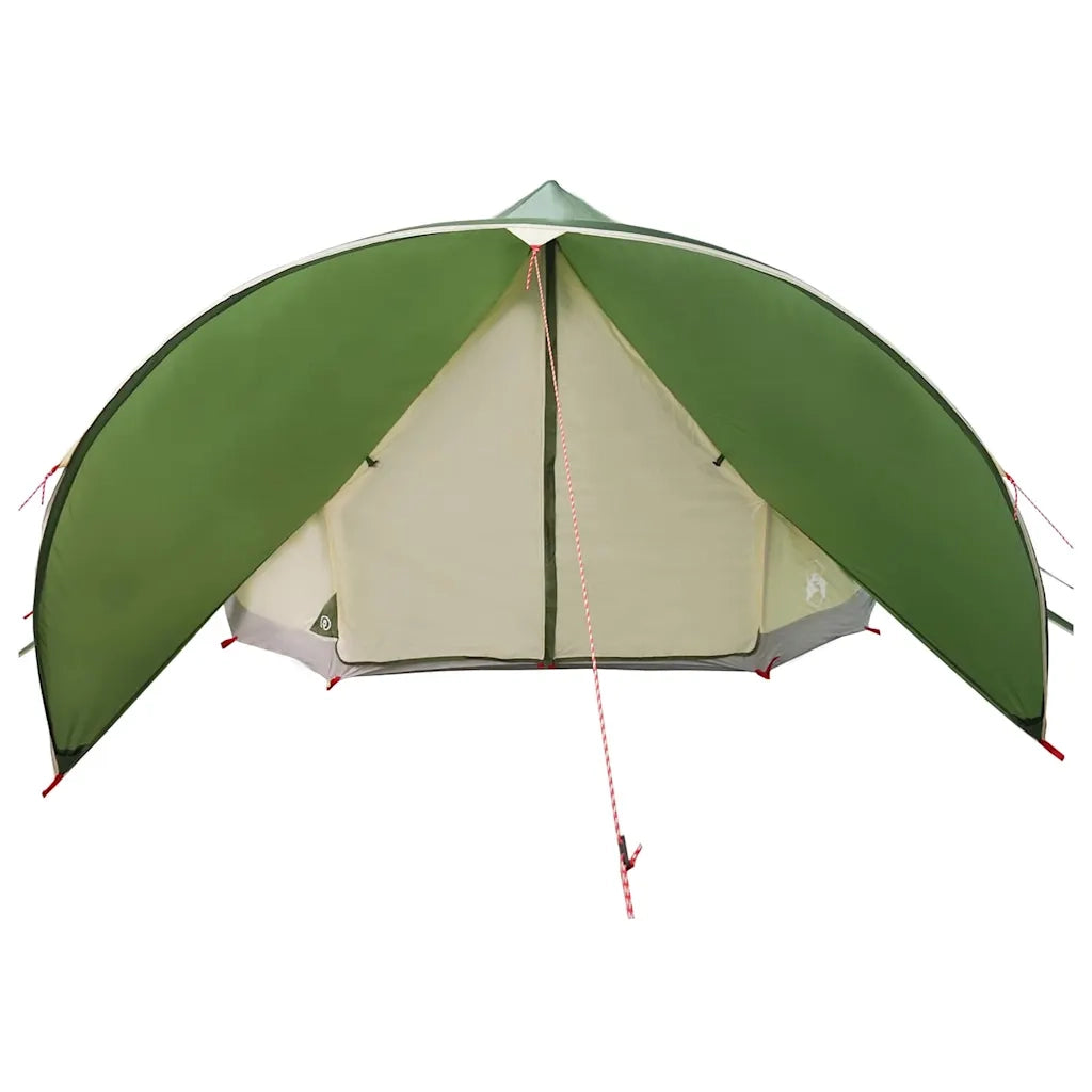Tenda Teepee 9 Persone Verde e Grigio 502 x 502 x 297 cm