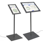 Leggio Menu per esterni Led Nero Ristoranti Alberghi Bed and Breakfast - A4 LED