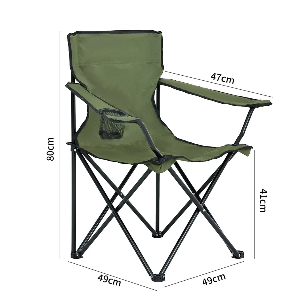 Sedia da campeggio pieghevole ANTER in verde
