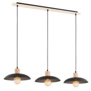 Lampada a sospensione KOBE legno chiaro 3xE27 Emibig