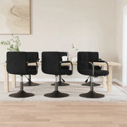 Sedie da Pranzo Girevoli 6 pz Nere in Velluto cod mxl 64257