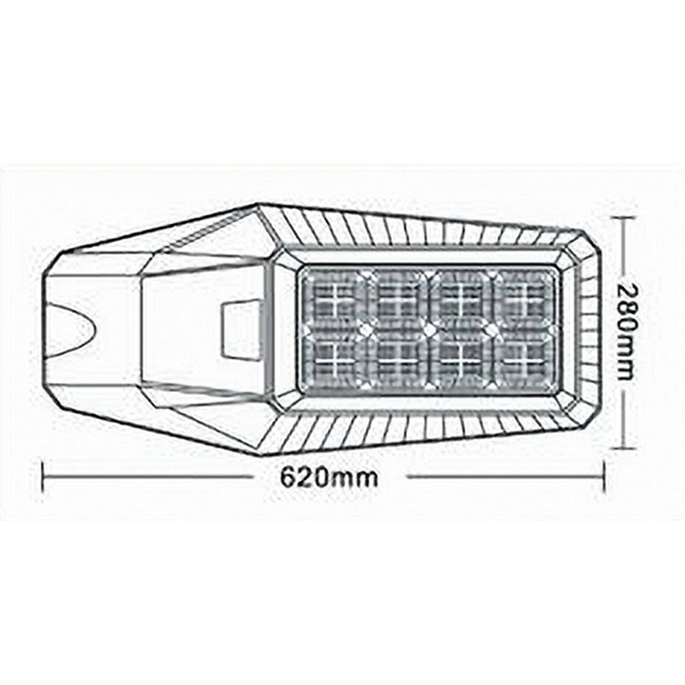 Trade Shop - Lampione Stradale Led Faretto Solare Esterno Luce Fredda 120 W Sl-606-200-6500k -