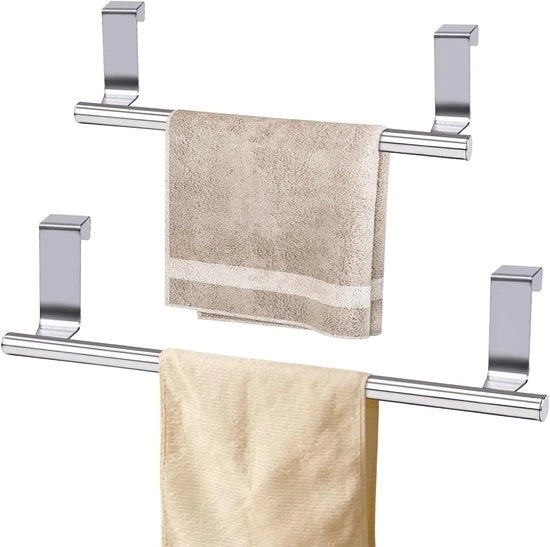 Maniglie in acciaio inossidabile per asciugamani - Maniglie per porte e cassettini con superficie anti-slip - 2 pezzi - Adatti per cucina e bagno