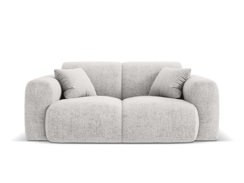 Cosmopolitan Design - Divano "Nolio" 2 posti in ciniglia grigio chiaro 