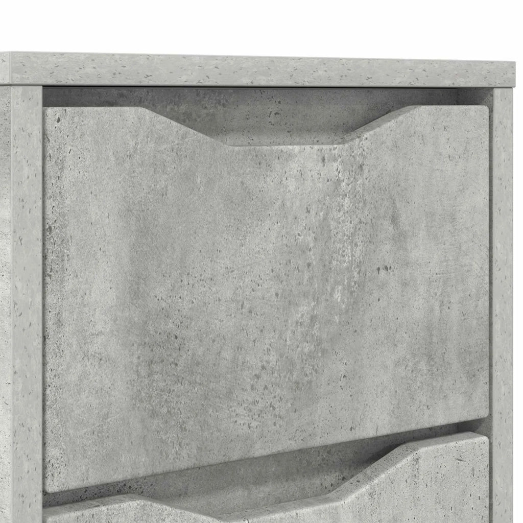 Comodini con cassetto 2 pcs Grigio cemento 30,5 x 30 x 43 cm 888804
