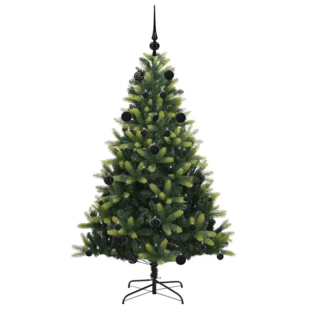 Albero di Natale | Decorazioni natalizie Artificiale Pieghevole 150 LED Verde 150 cm