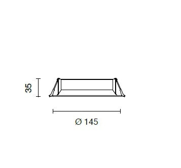 LOST FARETTO LED DA INCASSO 3000K 1170LM 18W IP20 BIANCO 14,5CM