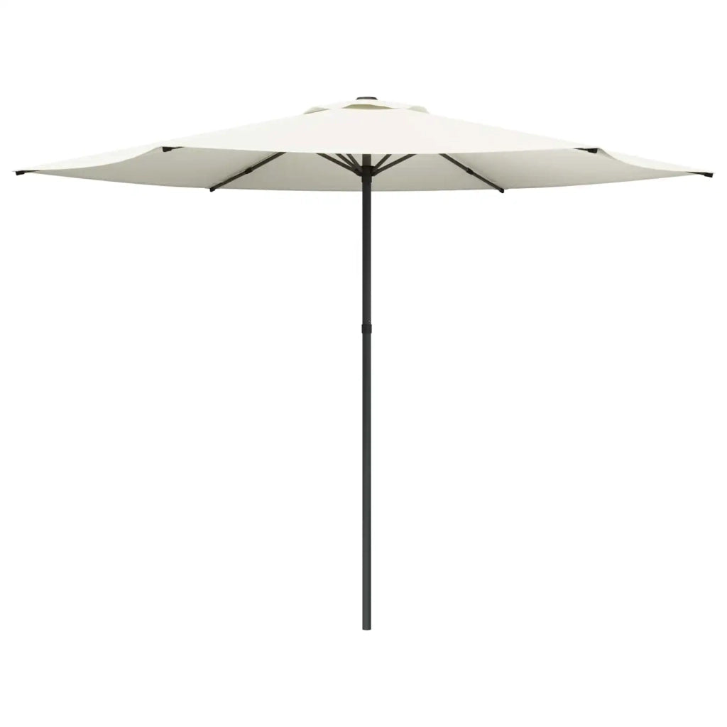 Ombrello da giardino 300 x 300 cm Poliestere Rettangolare Crema 42036195