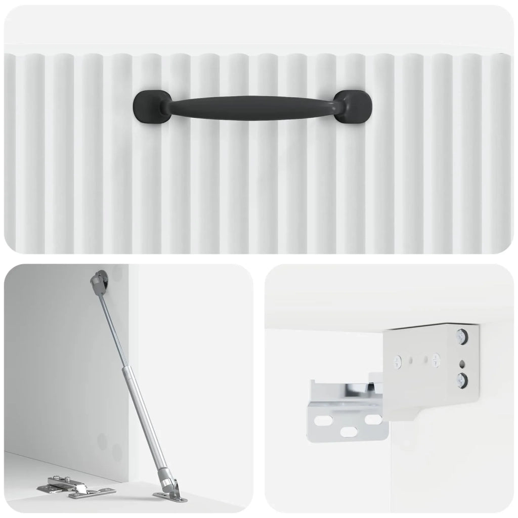 Mobile Porta TV da Muro Bianco 59,5 x 41 x 30 cm 899015