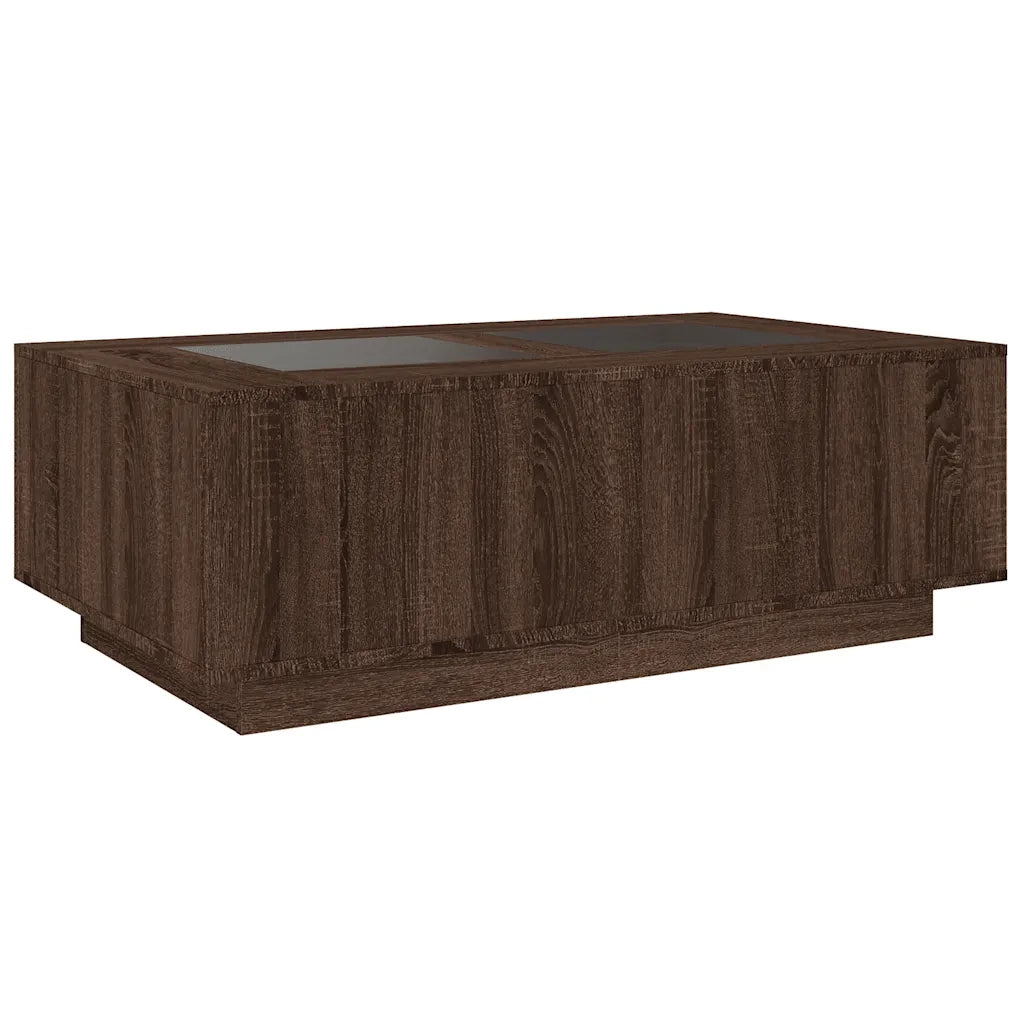 vidaXL Tavolino Salotto con LED Infinity Rovere Marrone 116x69x40 cm