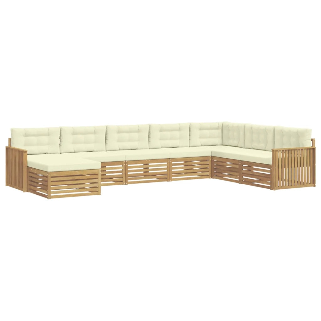 Set di divani da esterno 8 pcs Bianco e Crema 3390960