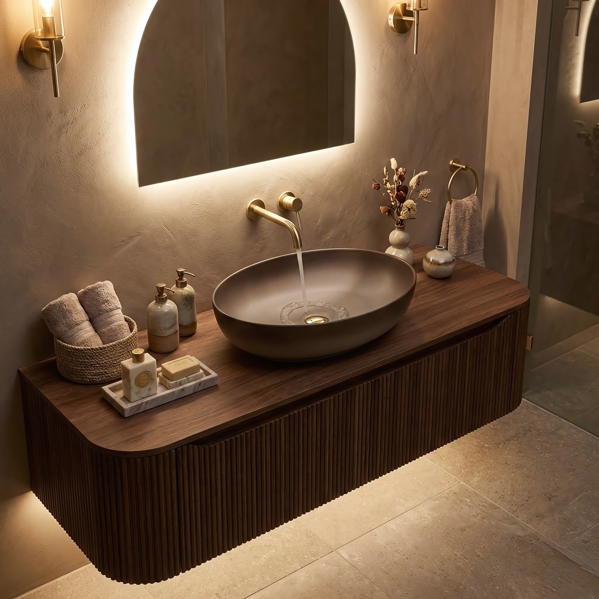 Lavabo Da Appoggio Rea Carola Ombre