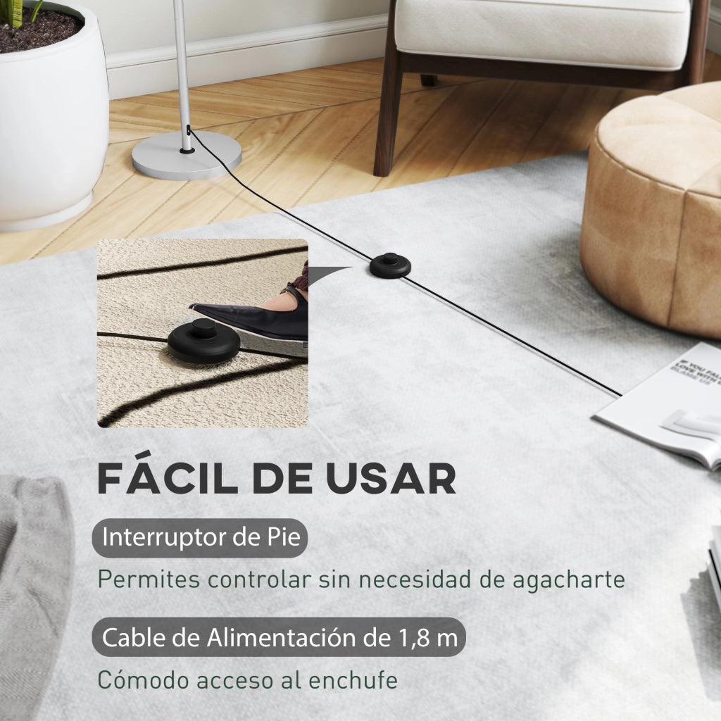 Lampada da terra moderna ¨C Xylo ¨C ?30x155 cm argento con paralume a ciotola