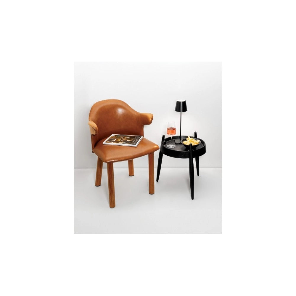 Zafferano Tavolino Liolà h47cm Nero - Frassino nero