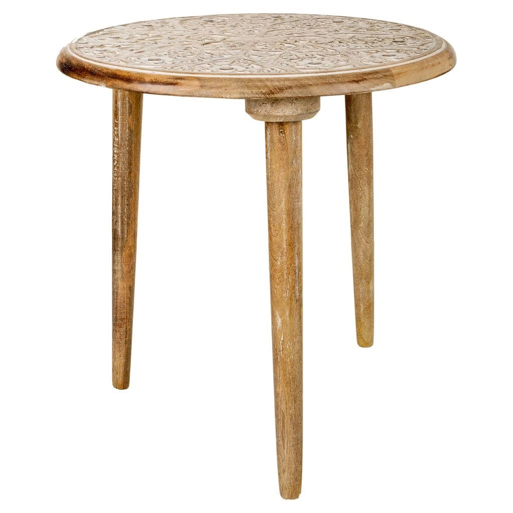 Tavolino in legno marrone fatto a mano 45x45x45h