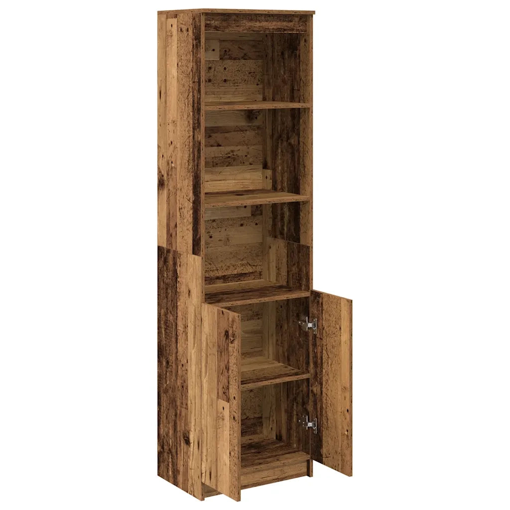 Credenza-Buffet-Armadio da cucina Legno Antico 50x35x180 cm in Legno Multistrato
