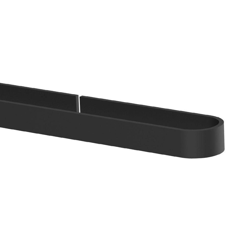 Portasalviette 40 cm nero serie evolution - fissaggio con biadesivo o ad incollo