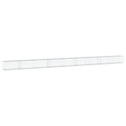 Gabbione recinto a gabbia muro di contenimento con coperchio 900 x 50 x 50 cm ferro zincato argento 02_0040216