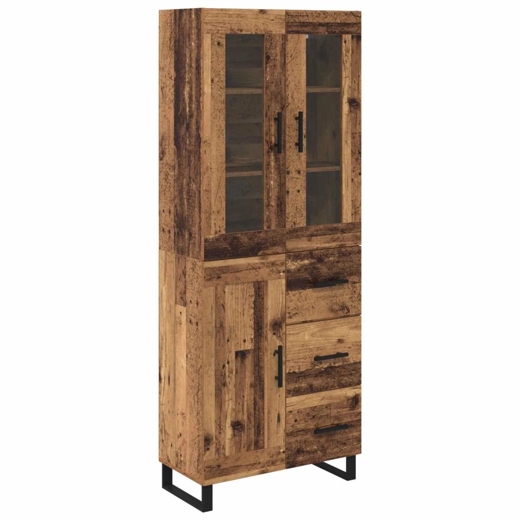 Credenza con cassetto 2 pcs Legno vecchio Legno multistrato