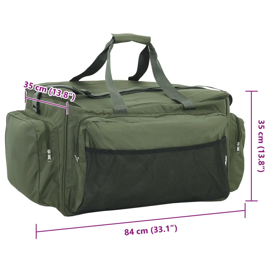 Borsa da Pesca Impermeabile Verde Scuro in Tessuto Oxford CFW4078208