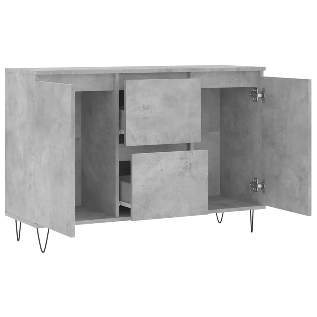 Buffet credenza cassettiera armadio mobile contenitore organizer per cucina soggiorno salotto 104 x 35 x 70 cm legno ingegnerizzato grigio 02_0031847