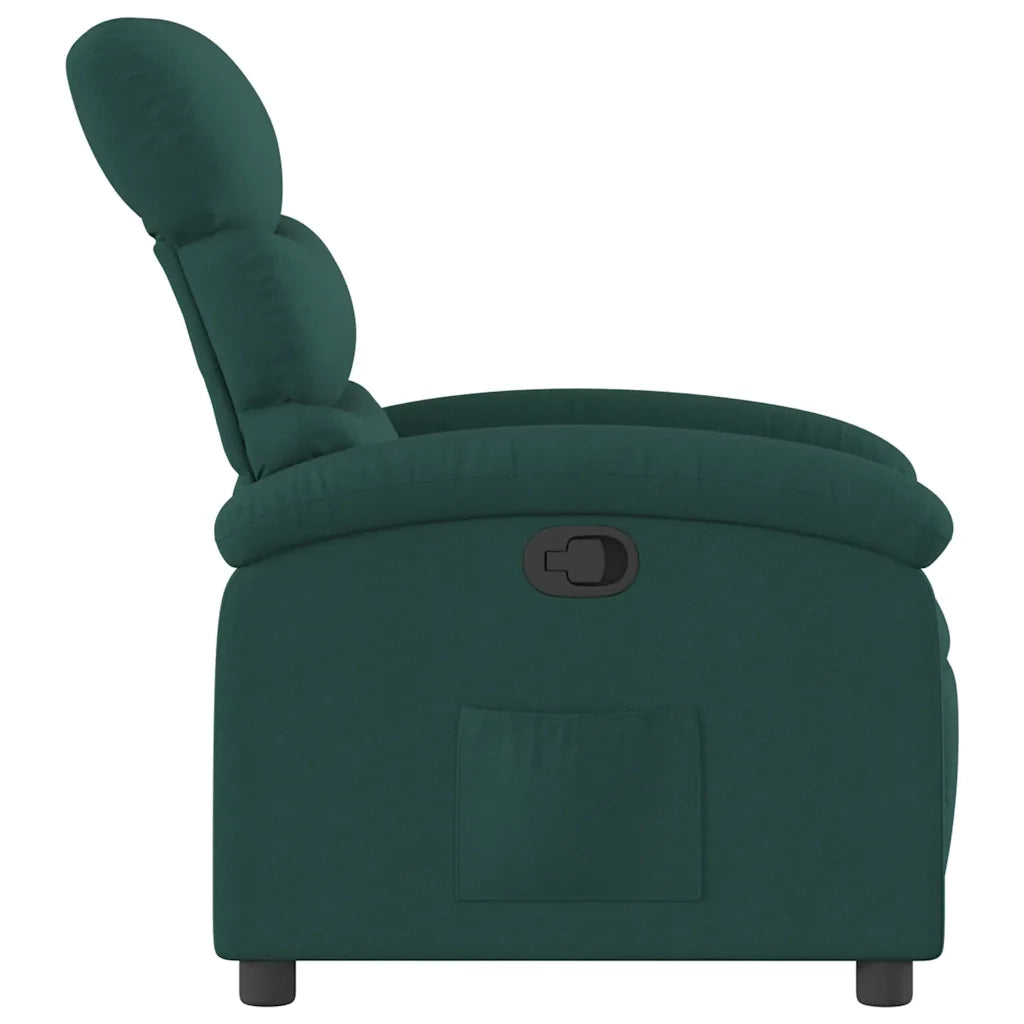Divano Sedia-Poltrona Reclinabile in Tessuto Verde Scuro 949541