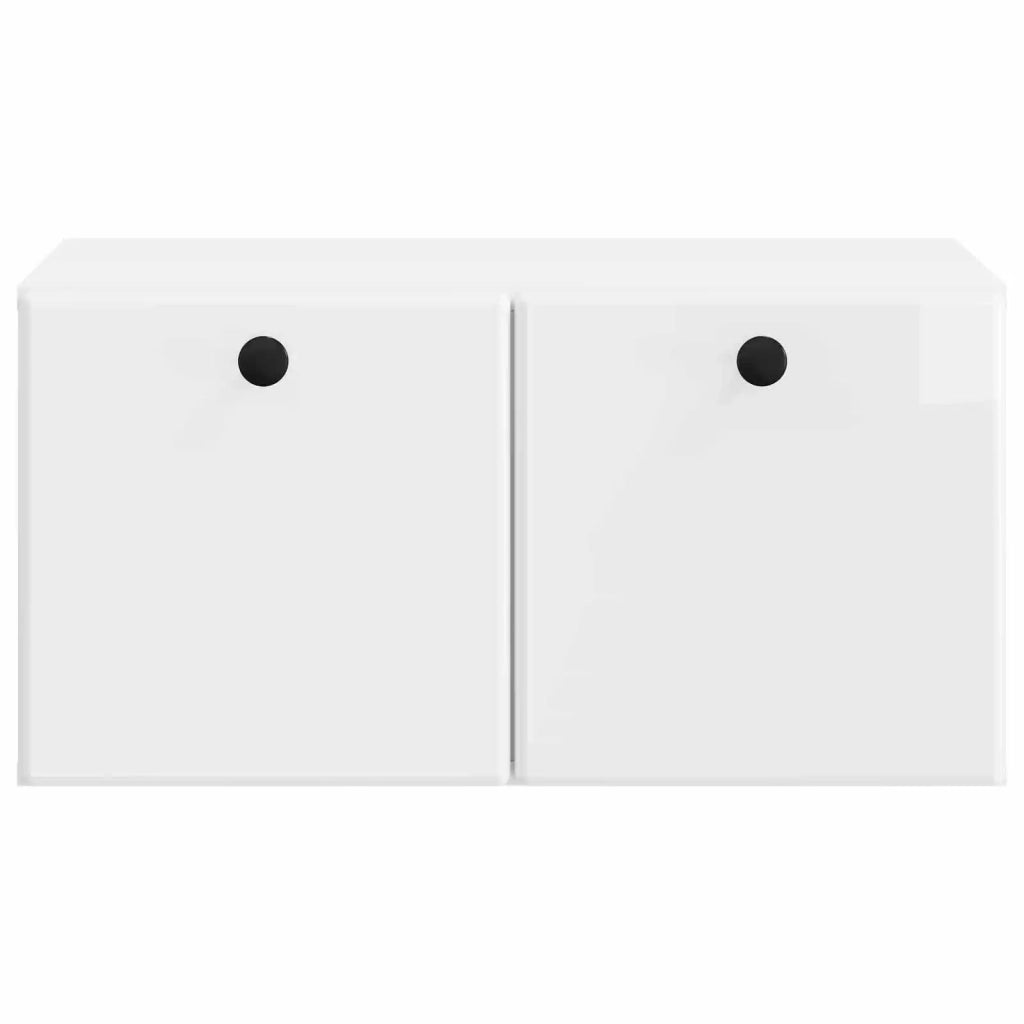Mobile Porta TV da Muro 59,5 x 41 x 30 cm Bianco Lucido 899189