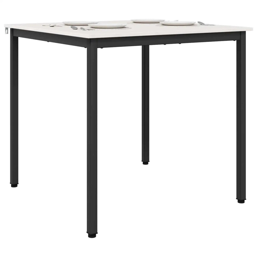 Tavolo da pranzo Bianco 80 x 80 x 75 cm Pino massello 892784