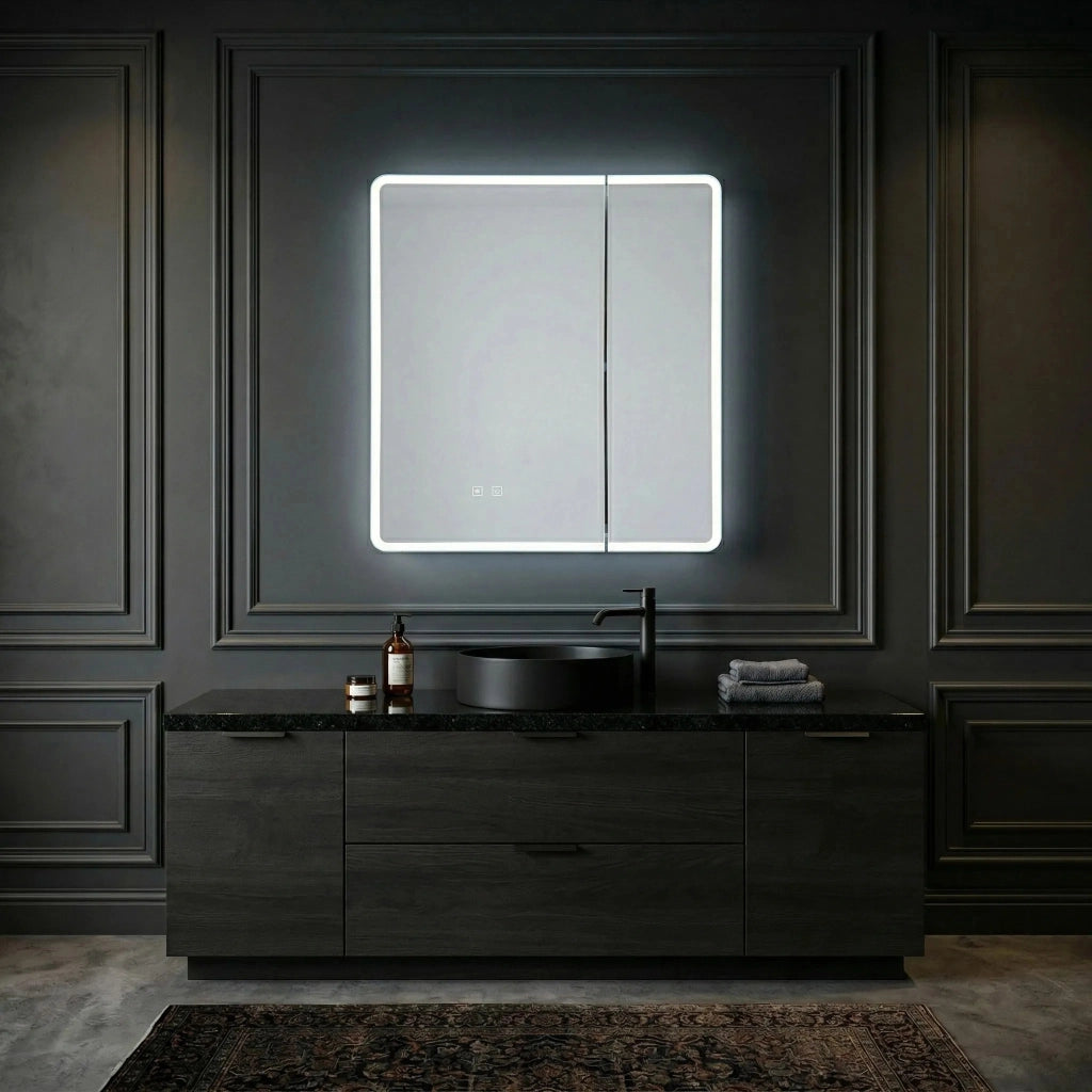 Armadietto Con Specchio Led M1011-60 60x70