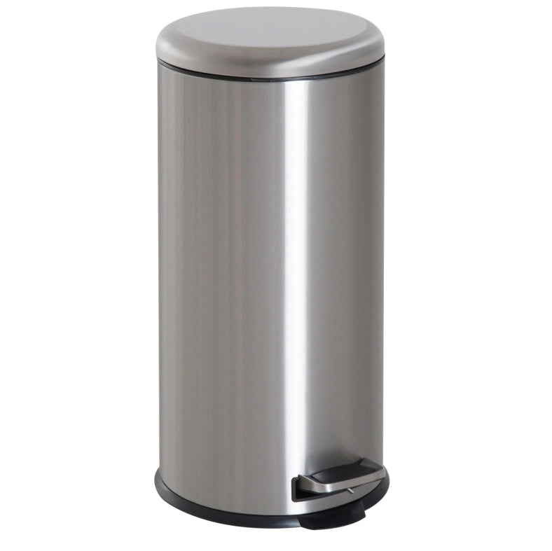 Cestino a pedale da 30 l in acciaio inox con secchio interno