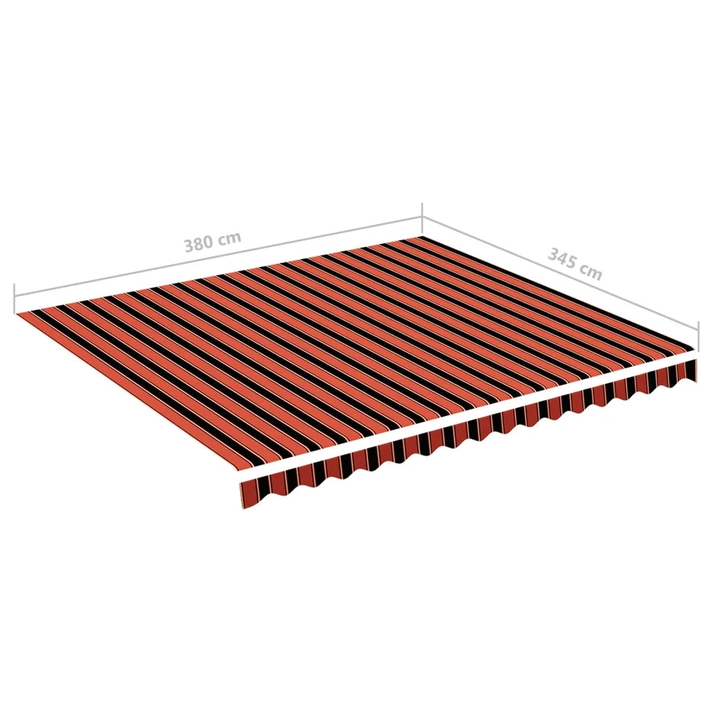 Tessuto di Ricambio Tenda da Sole-Ricambio telo per tenda da sole Arancione e Marrone 4x3,5 m