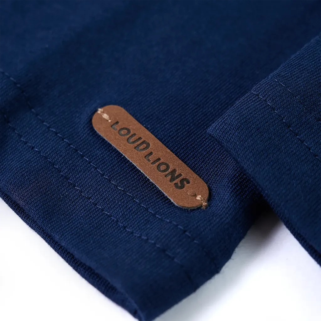 Maglietta da Bambino a Maniche Lunghe Blu Marino 104 13255