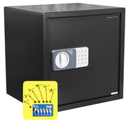 Genie Hand Cassaforte a Tempo Anti Rapina con Adesivo Deterrenza 35x40x40 cm
