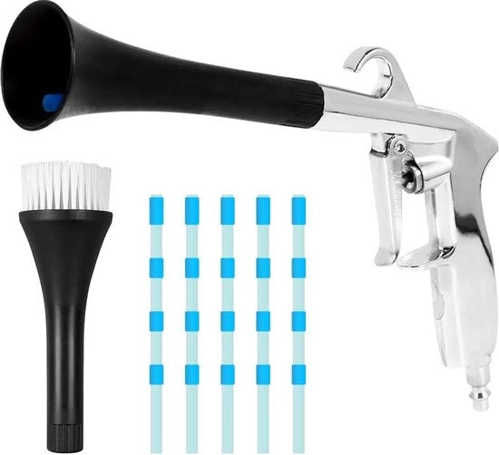 Bocciaspolveratore per compressore - Spazzolatrice 6-9 bar con 5 tubi - Pistola accessoriaria per aspirazione di polvere e pulizia del condotto di aspirazione