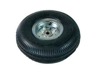 RUOTA PER CARRELLO PNEUMATICA MM.260 CON CUSCINETTO CERCHIO ACCIAIO  ø mm.260x85 foro mm.20    ALTE